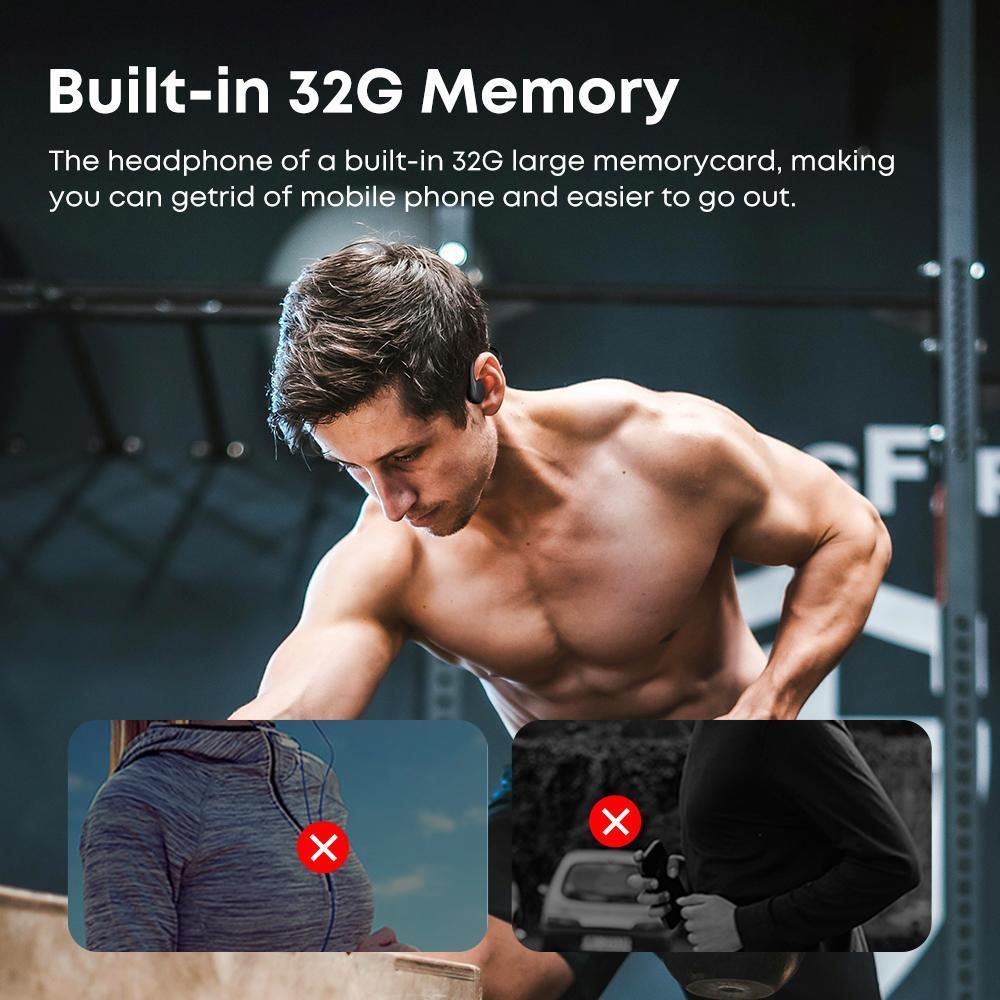 IPX8 Waterproof Headphones, Swimming-specific Bluetooth Headphones, Sports Wireless Earbuds With 32G TF Card, Stereo Bone Conduction Headphones - Image 5