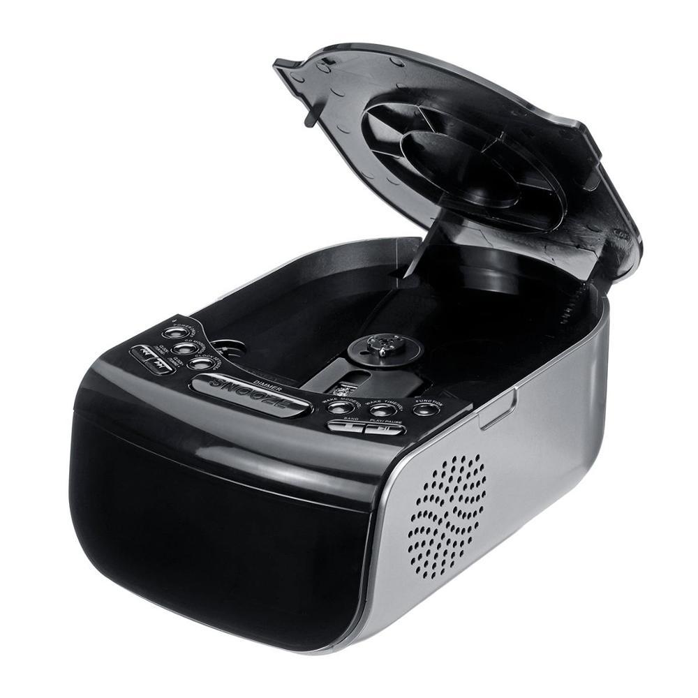 LCD Digital Alarm Dual Speakers Radio CD Music Player - Image 8