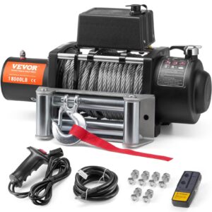 Electric Winch Truck 18,000 Lb Steel Cable IP65 Waterproof Remote Control