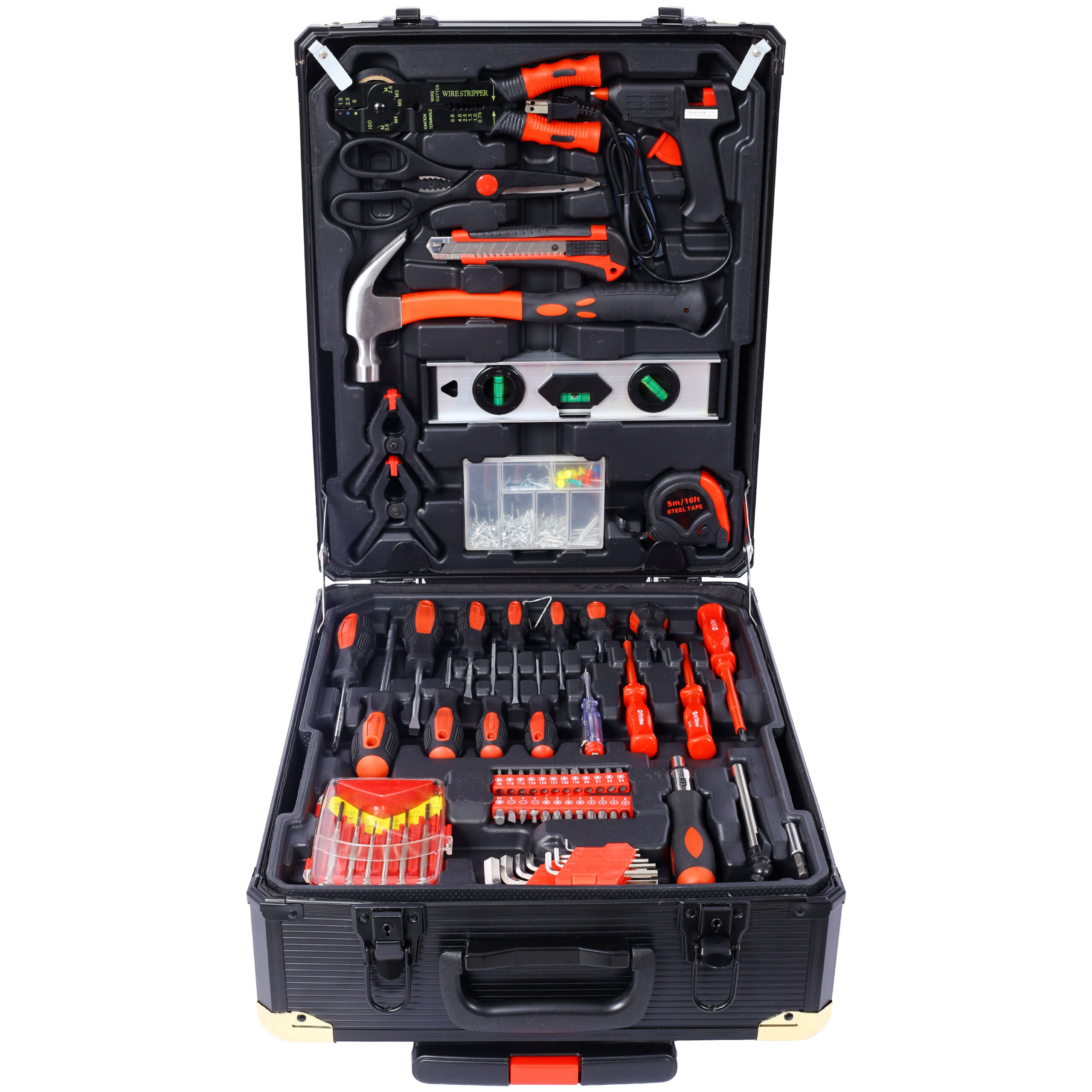 969pcs Home Repair Tool Set Kit For Men, Toolbox Storage Case With 4 Drawers, General Household Tool Kit With Rolling Tool Box, Tool Set Kit For Maintenance, Garden, Homeowner, Handyman -Black - Image 3