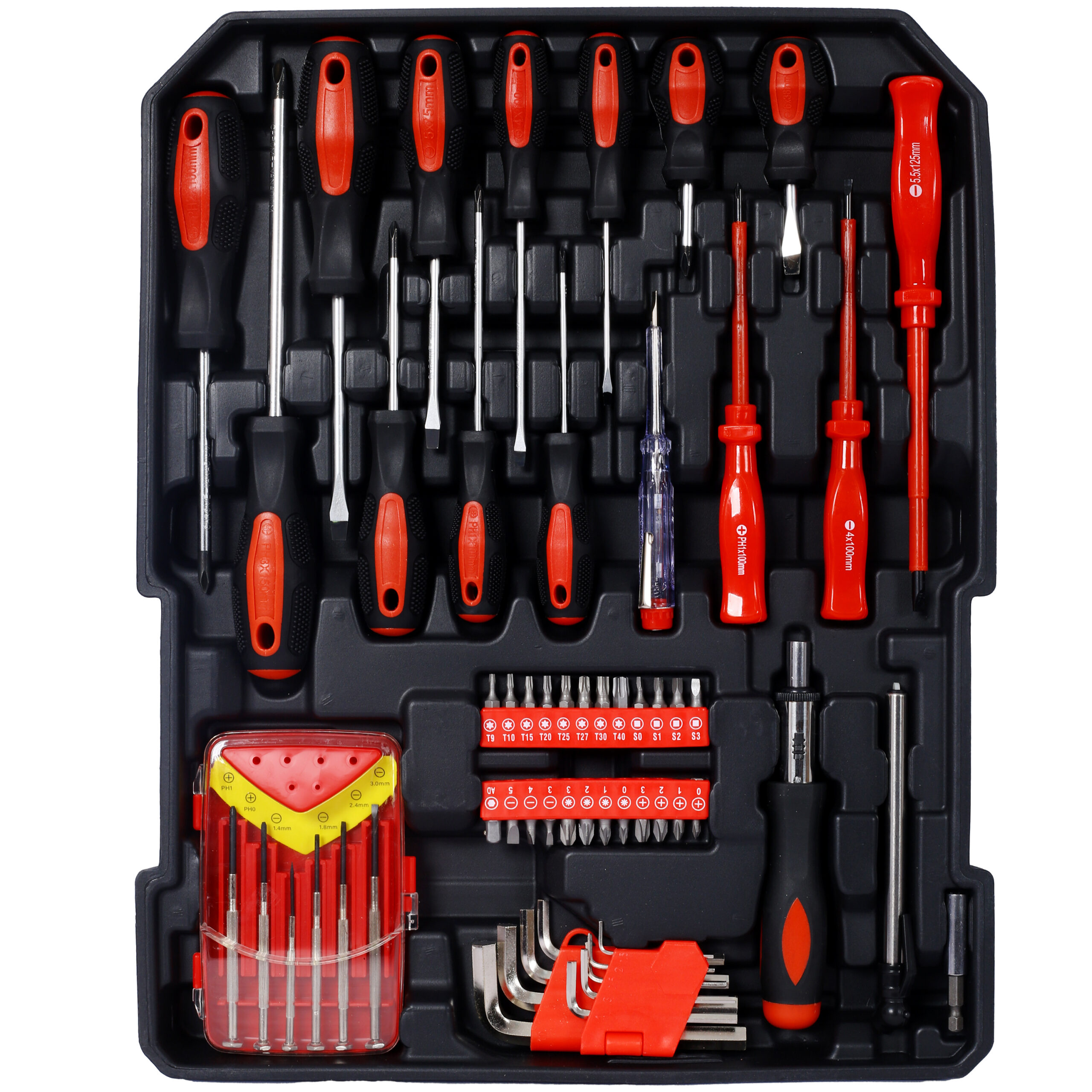 969pcs Home Repair Tool Set Kit For Men, Toolbox Storage Case With 4 Drawers, General Household Tool Kit With Rolling Tool Box, Tool Set Kit For Maintenance, Garden, Homeowner, Handyman -Black - Image 6