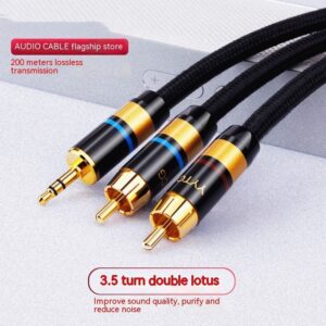 3.5mm To 2RCA Computer Audio Cable