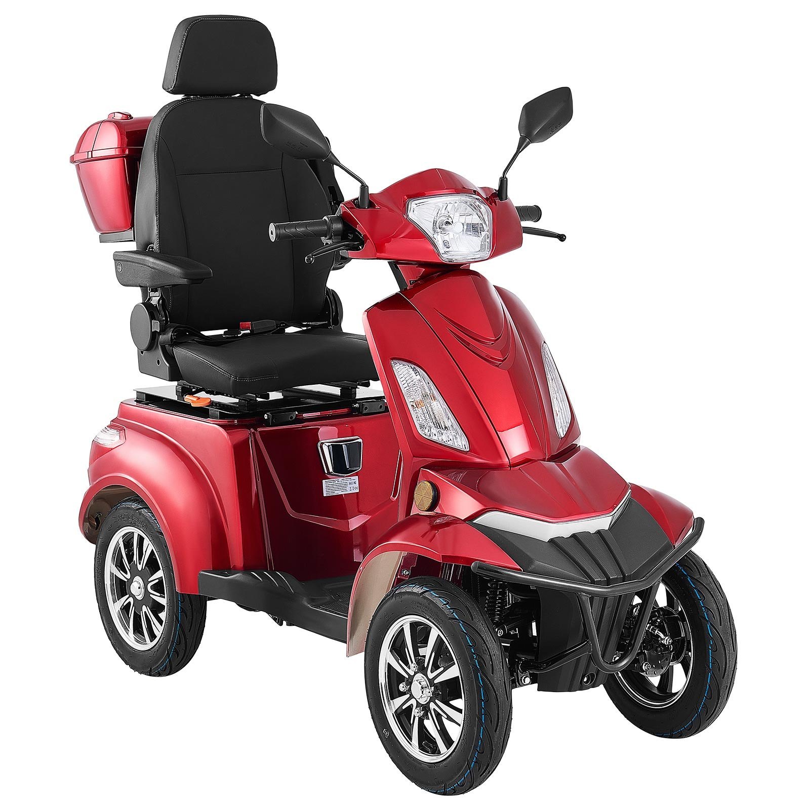 Heavy Duty 4-Wheel Mobility Scooters For Seniors & Adults, 500lbs Capacity, 21.5 Miles 3-Speed Long Range, 1000W All Terrain Electric Recreational Scooter Wheelchair, 20° Max Climbing Capacity