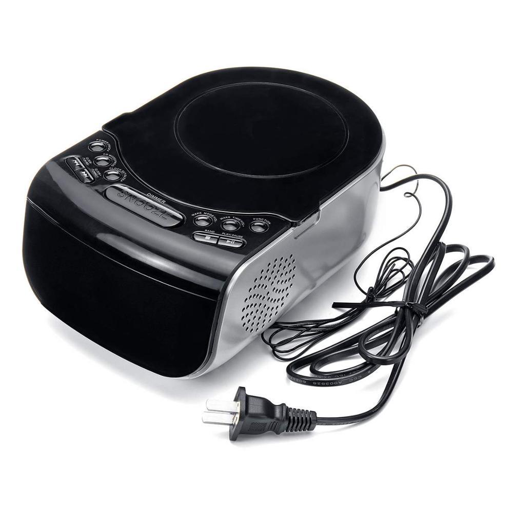 LCD Digital Alarm Dual Speakers Radio CD Music Player - Image 4