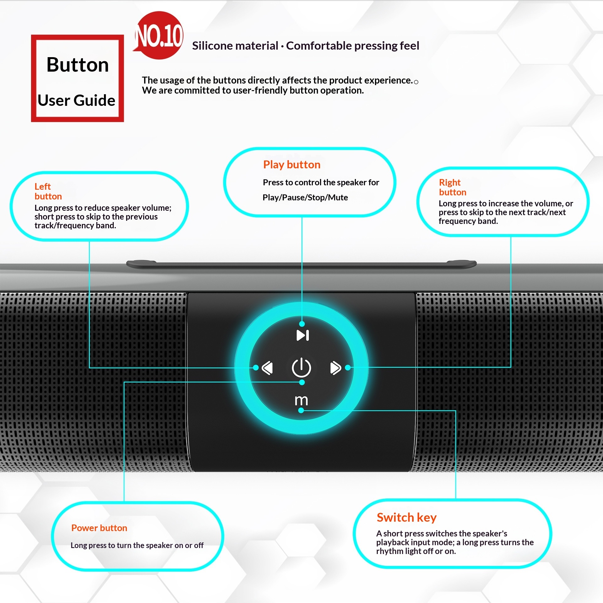 Bluetooth Speaker Wireless Card-Reading Long Strip Wall-Mounted Home Theater Audio System - Image 5