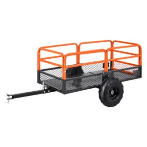 Dump Trailer 1600 Lbs 22 Cu. Ft Tow Behind Steel Garden Yard Trailer Cart