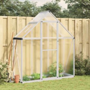 Greenhouse with Foundation Frame Silver 169x Aluminum