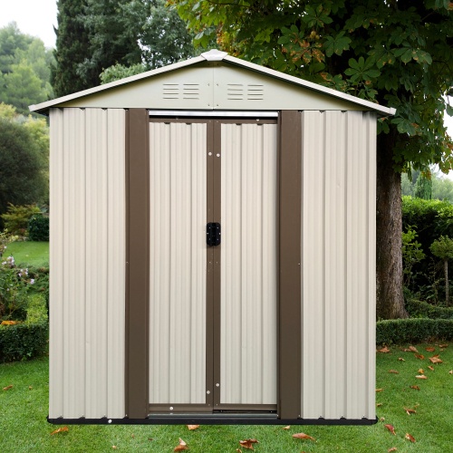 Outdoor Storage Garden Shed 5FTx3FT Roof White - Image 3