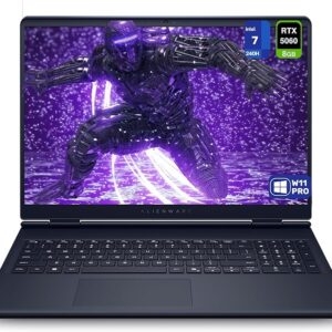 Alienware 16 Aurora Gaming Laptop, Intel 7-240H, 64 GB DDR5 RAM, 2 TB PCIe SSD, 16" WQXGA (2560x1600) 120Hz Display, Nvidia G-Force RTX 5060, Backlit Keyboard, W11 Pro, Blue