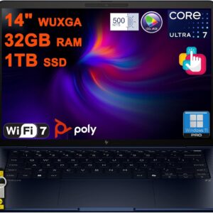 HP EliteBook X G1i Laptop 14" WUXGA IPS Touchscreen (500nits, 100% sRGB) Intel 8-core Ultra 7 258V (NPU Up to 47 Tops) 32GB RAM 1TB SSD for Creator Business Professional Win11Pro ICP Hub w/Copilot AI