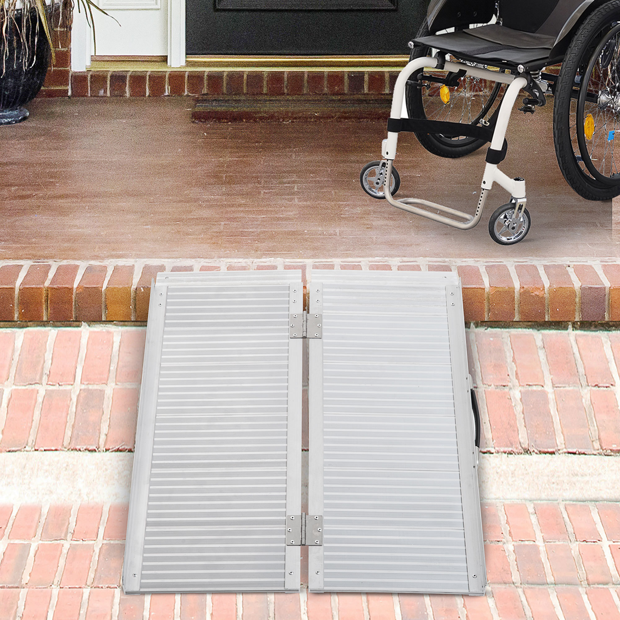 3ft Folding Aluminum Wheelchair Ramp Scooter Portable Mobility Assist Suitcase Access Aid Disabled - Image 5