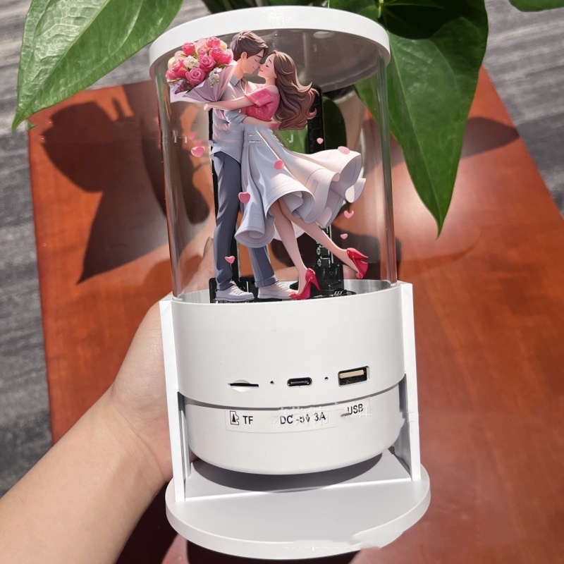 360-degree 3D Holographic Fan Bluetooth Speaker Advertising Machine Air Imaging Stereo Cylindrical Screen - Image 6