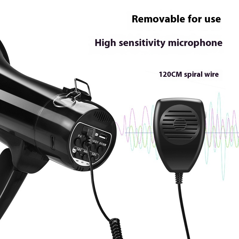 High-power Handheld Sales Speaker Outdoor Propaganda Recording Charging Loudspeaker - Image 7