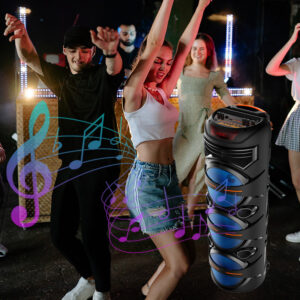 Stage Lights Bluetooth Speaker Home Wireless Microphone Portable