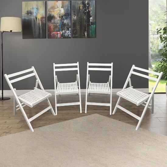 Furniture Slatted Wood Folding Special Event Chairs - Image 7