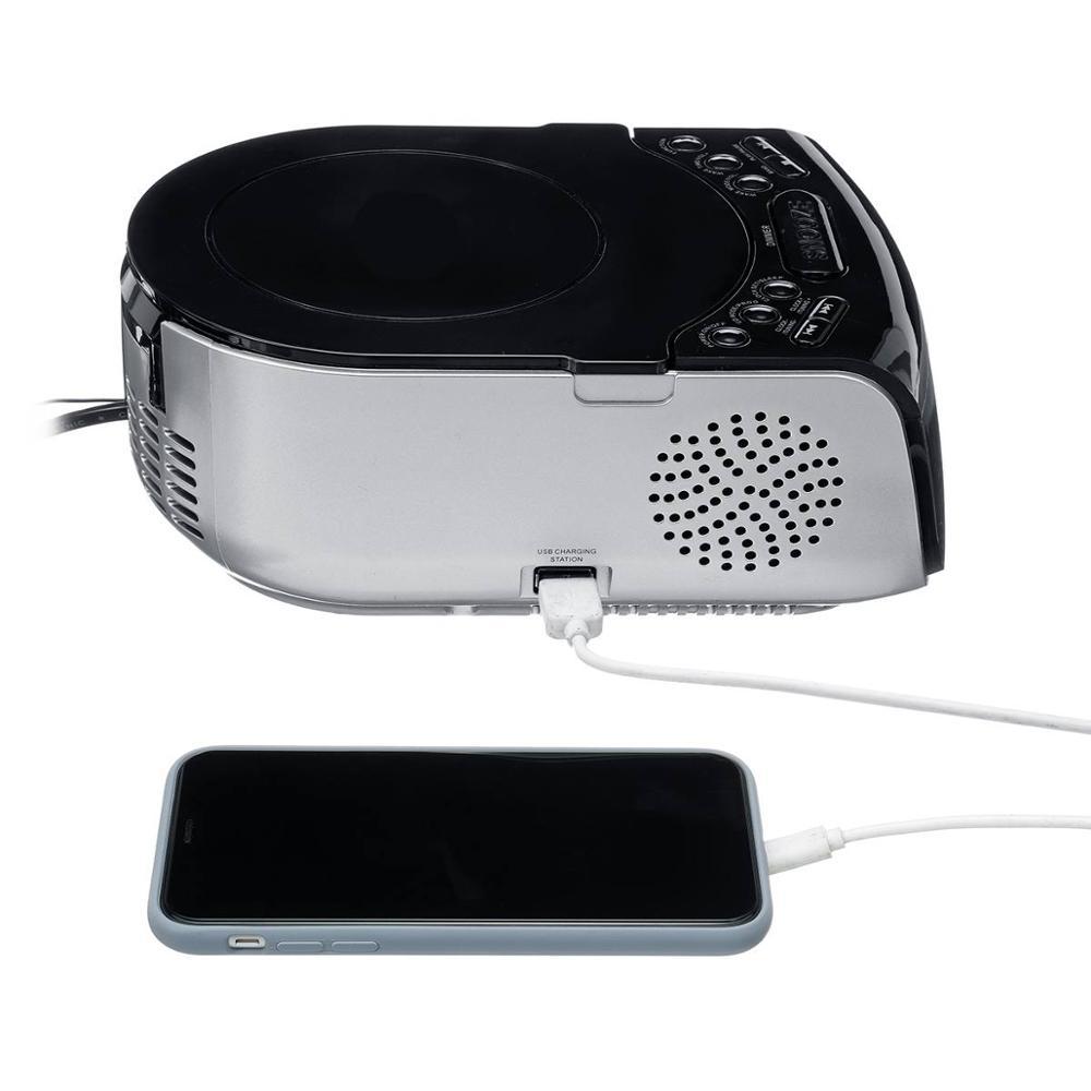 LCD Digital Alarm Dual Speakers Radio CD Music Player - Image 6