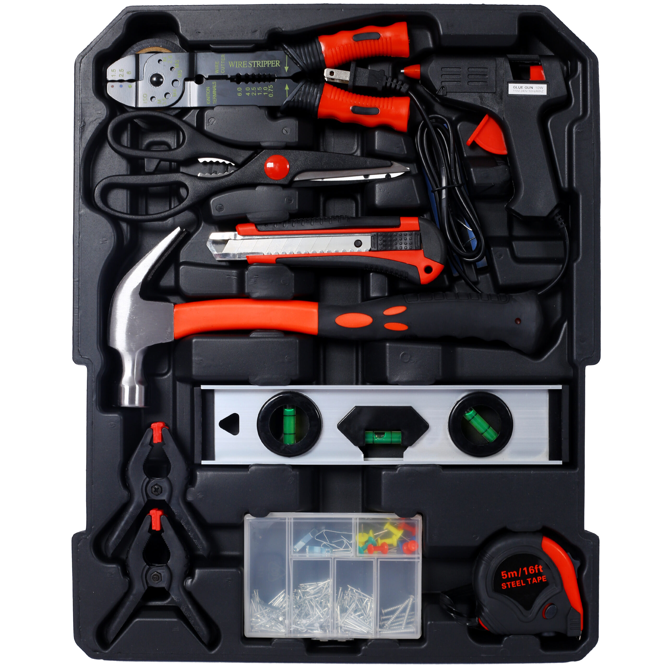 969pcs Home Repair Tool Set Kit For Men, Toolbox Storage Case With 4 Drawers, General Household Tool Kit With Rolling Tool Box, Tool Set Kit For Maintenance, Garden, Homeowner, Handyman -Black - Image 2