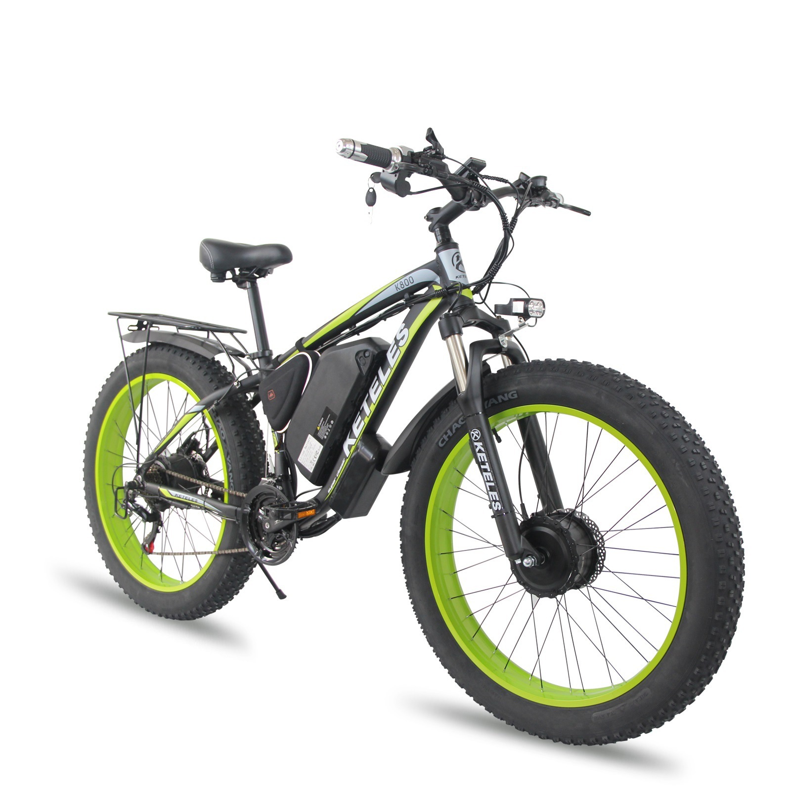 Front And Rear Dual Motor Electric Bicycle 21 Speed Oil Brake Lithium Battery - Image 3