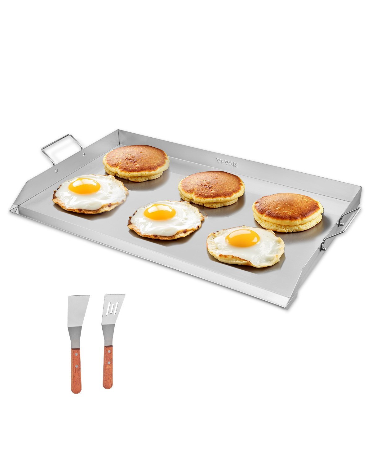 Grillplatte Grillpfanne Edelstahl Universelle Rechteckige Platte (910 X 525 Mm) Mit Flacher Oberseite, Gasgrill-Grillplatte Für BBQ-Grill Teppanyaki, Tragbares Familienkochgeschirr Mit Griff