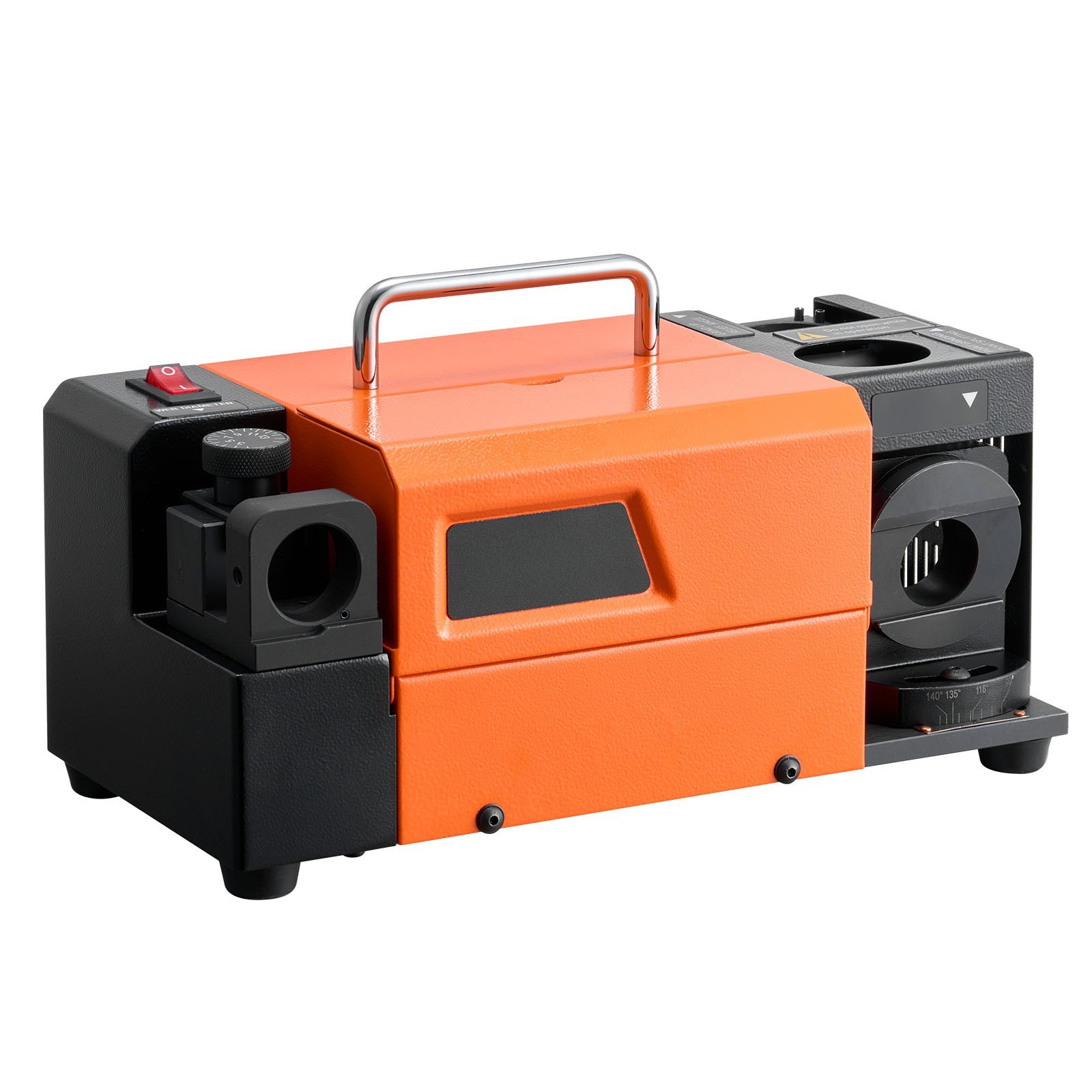 Drill Bits Sharpener MR-13D, 3–13mm Professional Drill Bit Grinder With Adjustable Lip Relief Angle, Front Cutting Lip & 95°-135° Point Angle, 5800RPM Re-Sharpener With 11 Collets & CBN Wheel