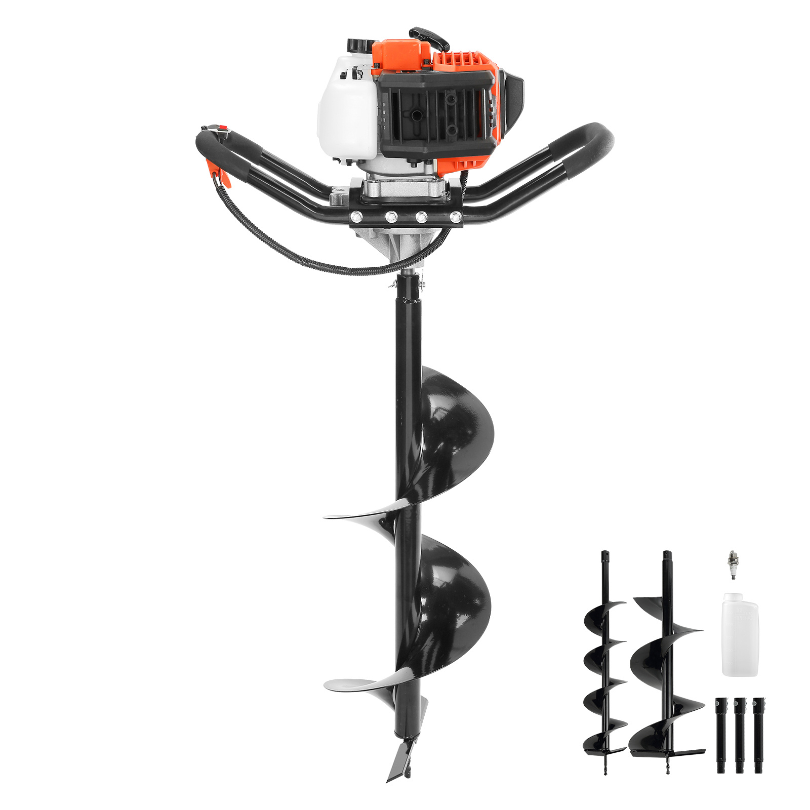 VEVOR Post Hole Digger, 52cc 1450W Auger Post Hole Digger, Gas Powered Earth Digger With Two Earth Auger Drill Bit3 Extension Rods, For Farmland, Garden And Plant, EPA Certification - Image 4