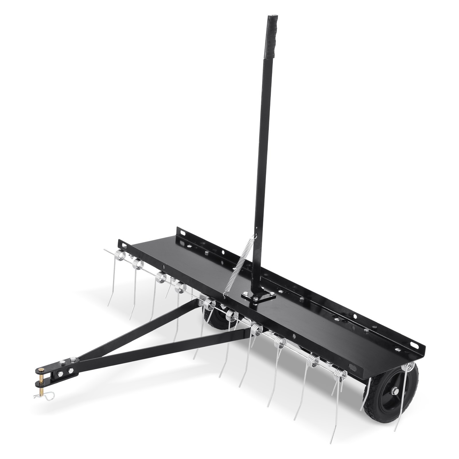 Tow Behind Dethatcher, 40-inch Tow Dethatcher With 20 Spring Steel Tines, Lawn Dethatcher Rake For ATV Or Mower, Tow Behind Lawn Rake With Lift Handle For Garden Farm Grass - Image 3