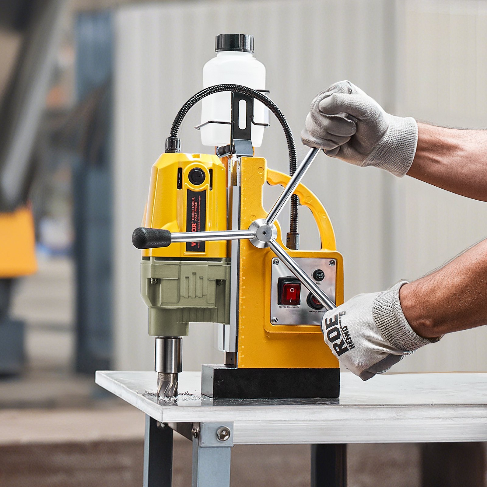 Magnetic Drill 1400W 2810 Lbf Mag Drill Press 1.6 In Boring Diameter 11 Bits - Image 2