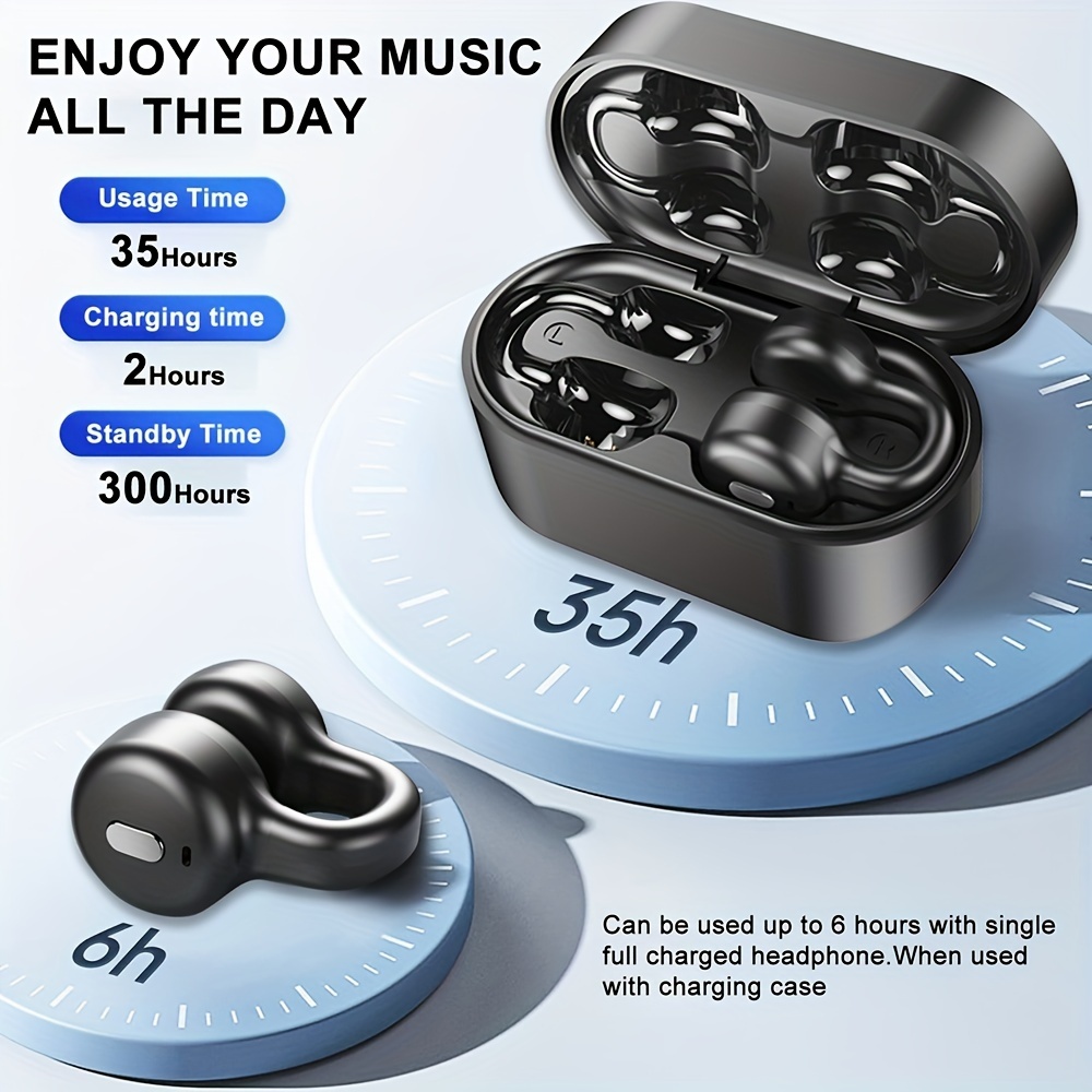 Wireless Open-back Headphones, Bluetooth Clip-on Earbuds, Sports Headphones, Ultra-lonoBattery Life, Unisex, Suitable For Everyday Wear, Christmas Gift, Birthday Gift. - Image 7