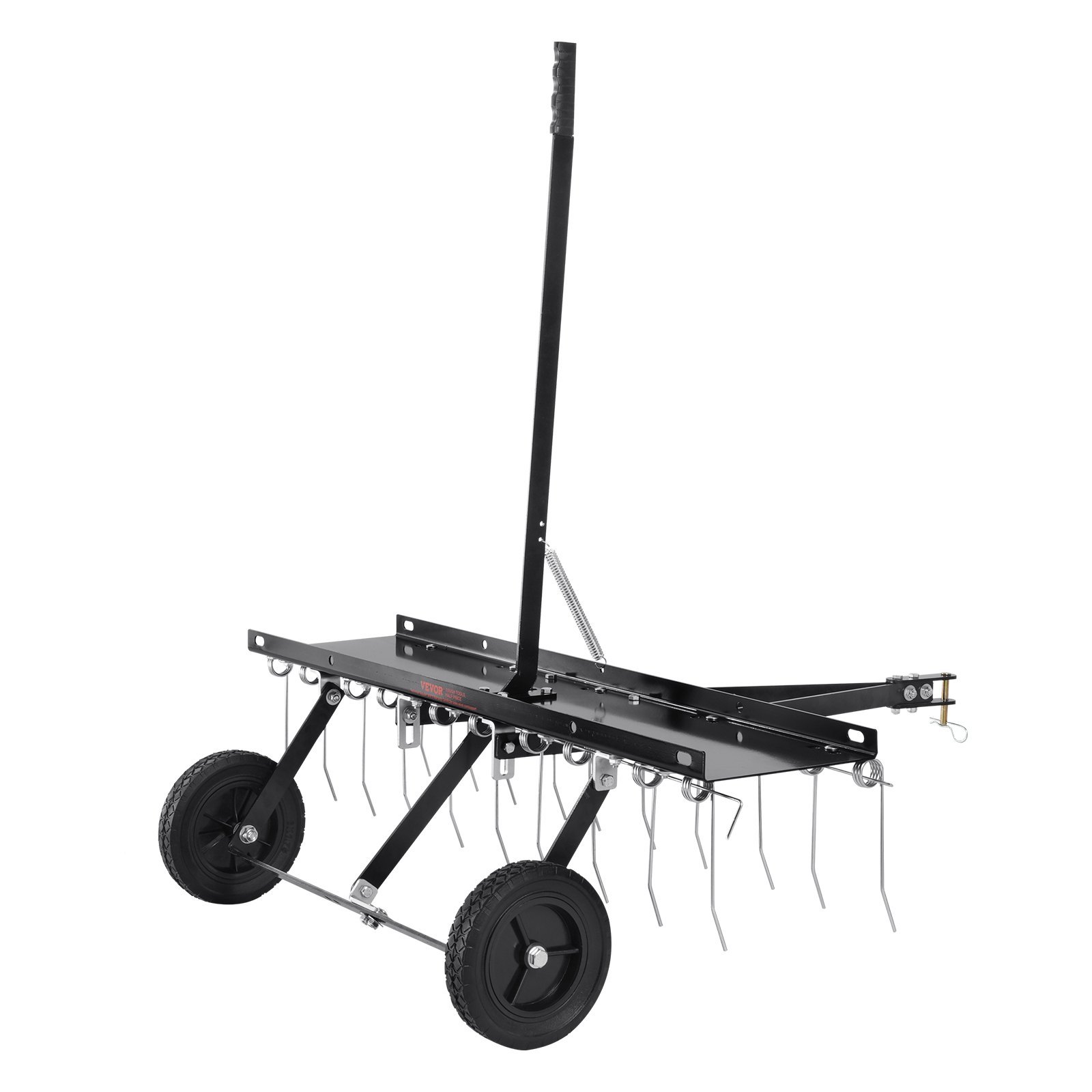 Tow Behind Dethatcher, 40-inch Tow Dethatcher With 20 Spring Steel Tines, Lawn Dethatcher Rake For ATV Or Mower, Tow Behind Lawn Rake With Lift Handle For Garden Farm Grass - Image 2