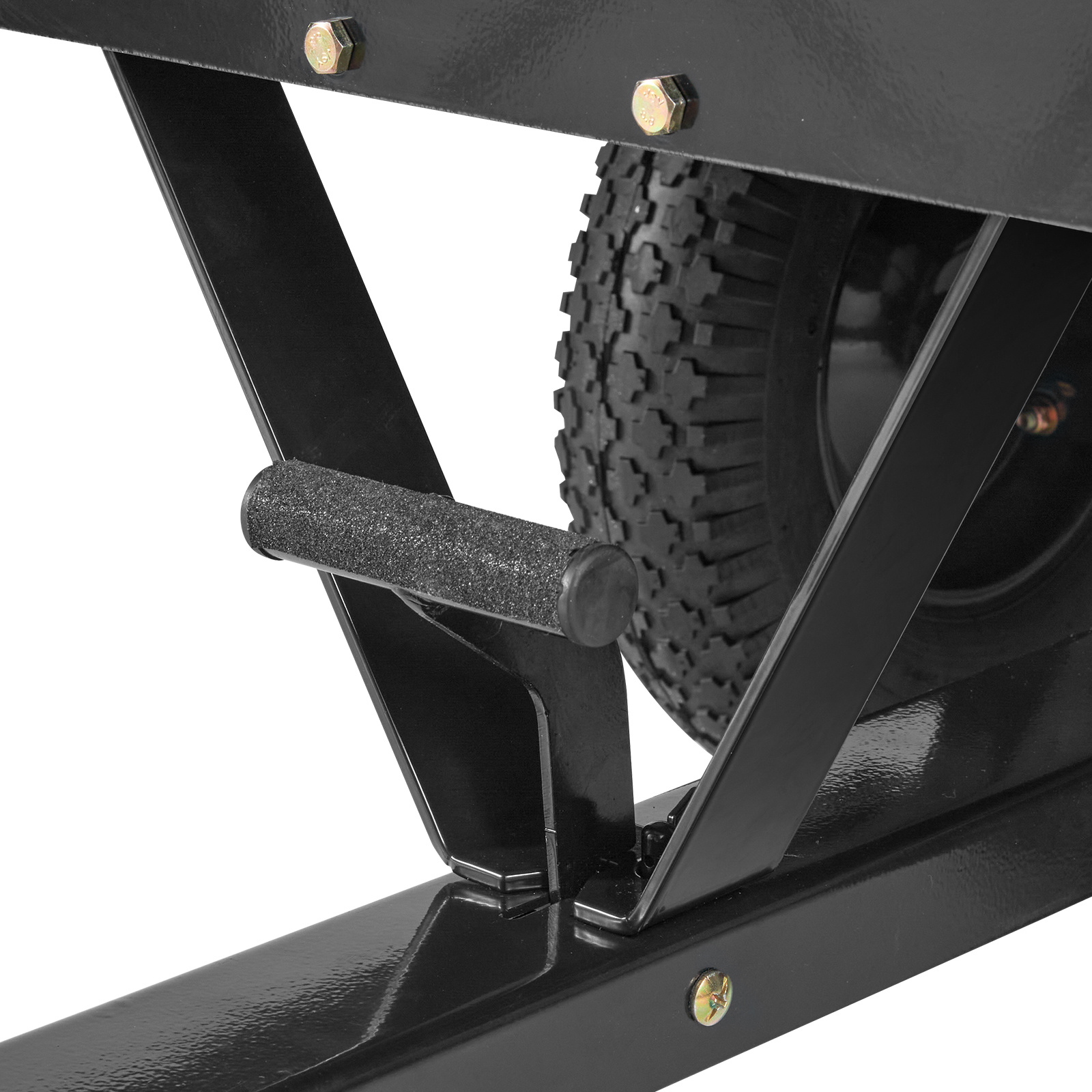 VEVOR Heavy Duty ATV Trailer Steel Dump Cart, 750-Pound 15 Cubic Feet, Garden Utility Trailer With Removable Sides For Riding Lawn Mower Tractor - Image 4