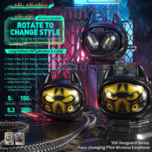 Welcome To The Vanguard Creative Rotating Face-Change Bluetooth Earbuds
