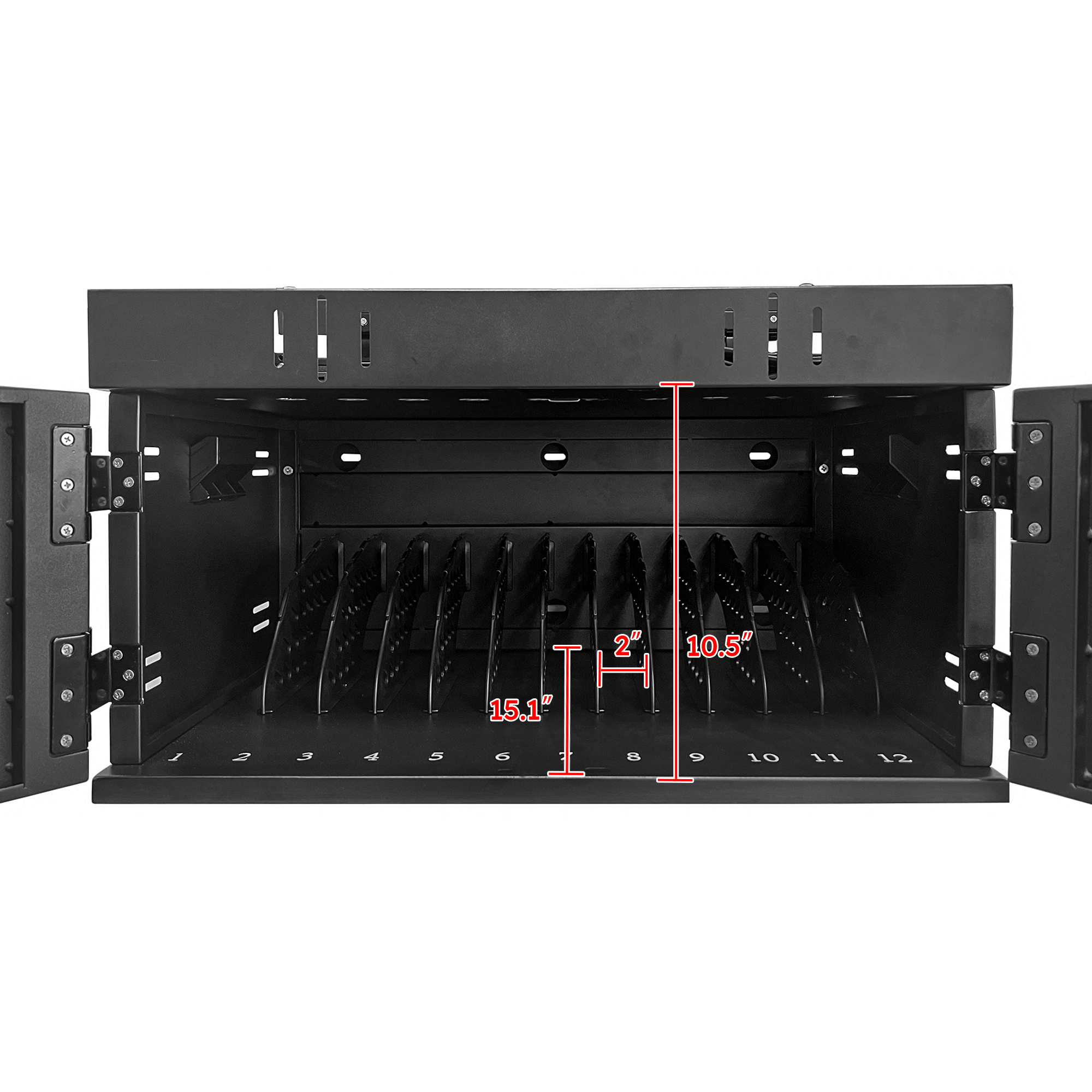 12-Device Charging Station For Laptops And Tablets, Charging Cart Charging Cabinet, Surge Protection For Classroom Or Office, Up To 17.3 Screen - Image 4
