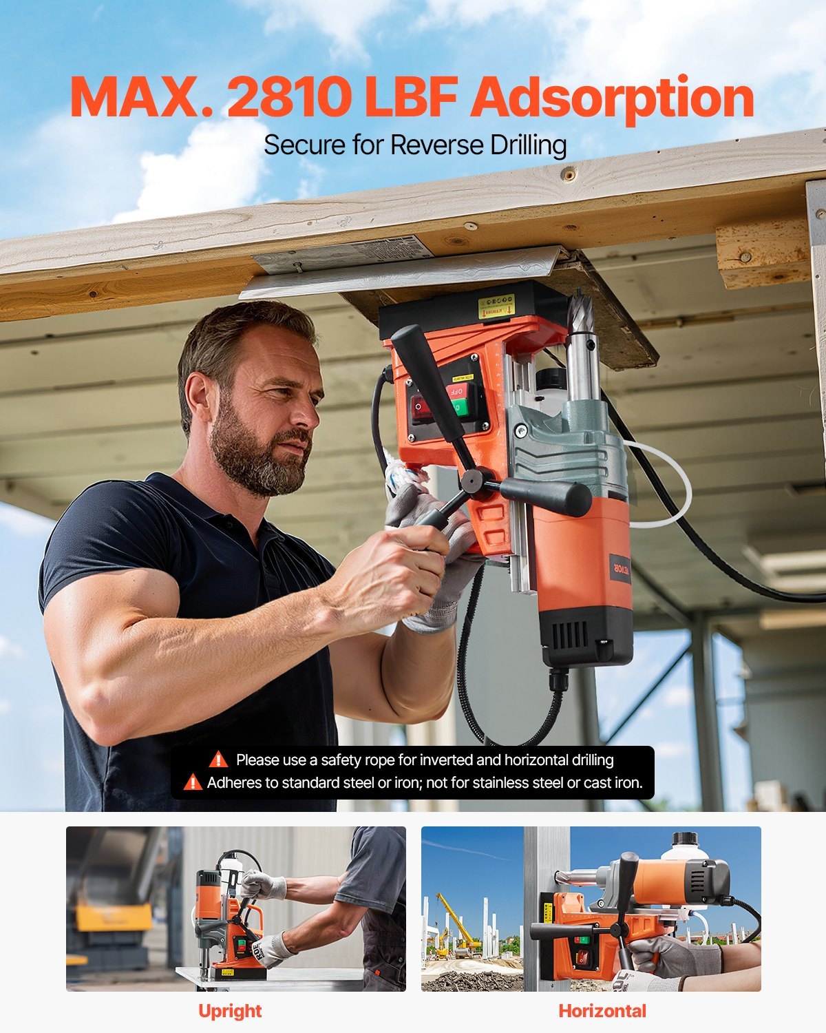 Magnetic Drill 1300W 2922lbf/13000N Portable Mag Drill Press 810RPM - Image 4