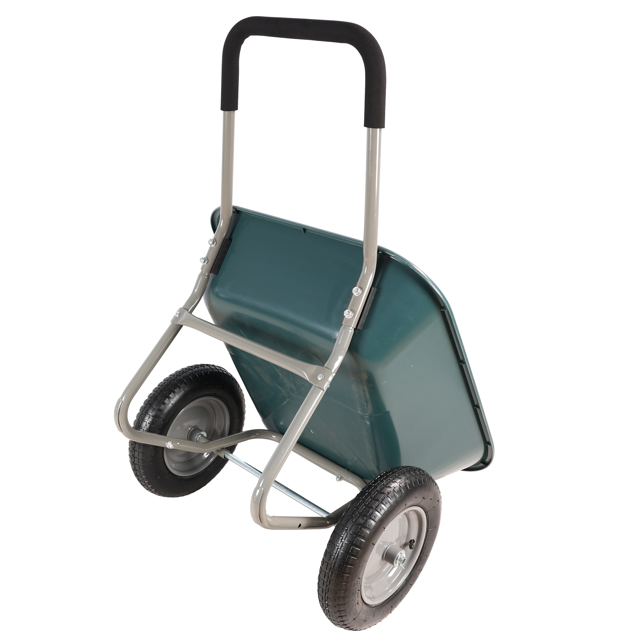 Trolley Green Garden Two Wheels Trolley 15 Inch Pneumatic Wheels - Image 4