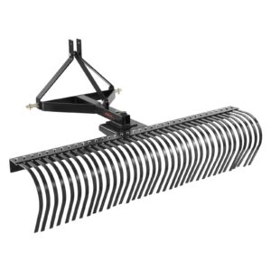 Tow Behind Dethatcher, 72-inch Tow Dethatcher With 36 Steel Tines, 3-Point Lawn Dethatcher Rake With Attachments For Tractor, Landscape Rake For Garden, Farm, Grass