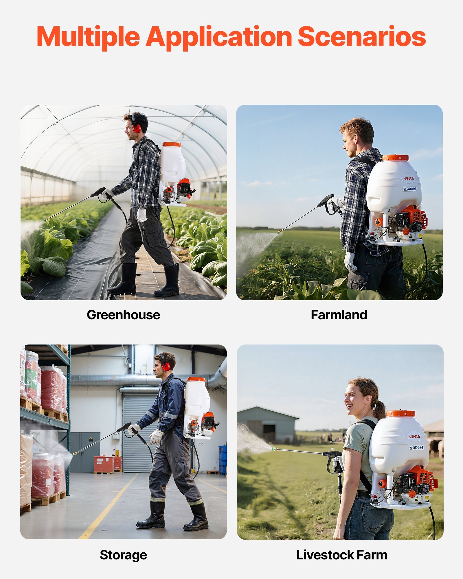 Gas Powered Backpack Sprayer, 26.5CC 0.9HP Engine, Garden Sprayer With 5 Gallon Tank, Large Area Coverage, Lawn Spraying Machine With 24 In Wand & Nozzles For Efficient Gardening & Farming - Image 5