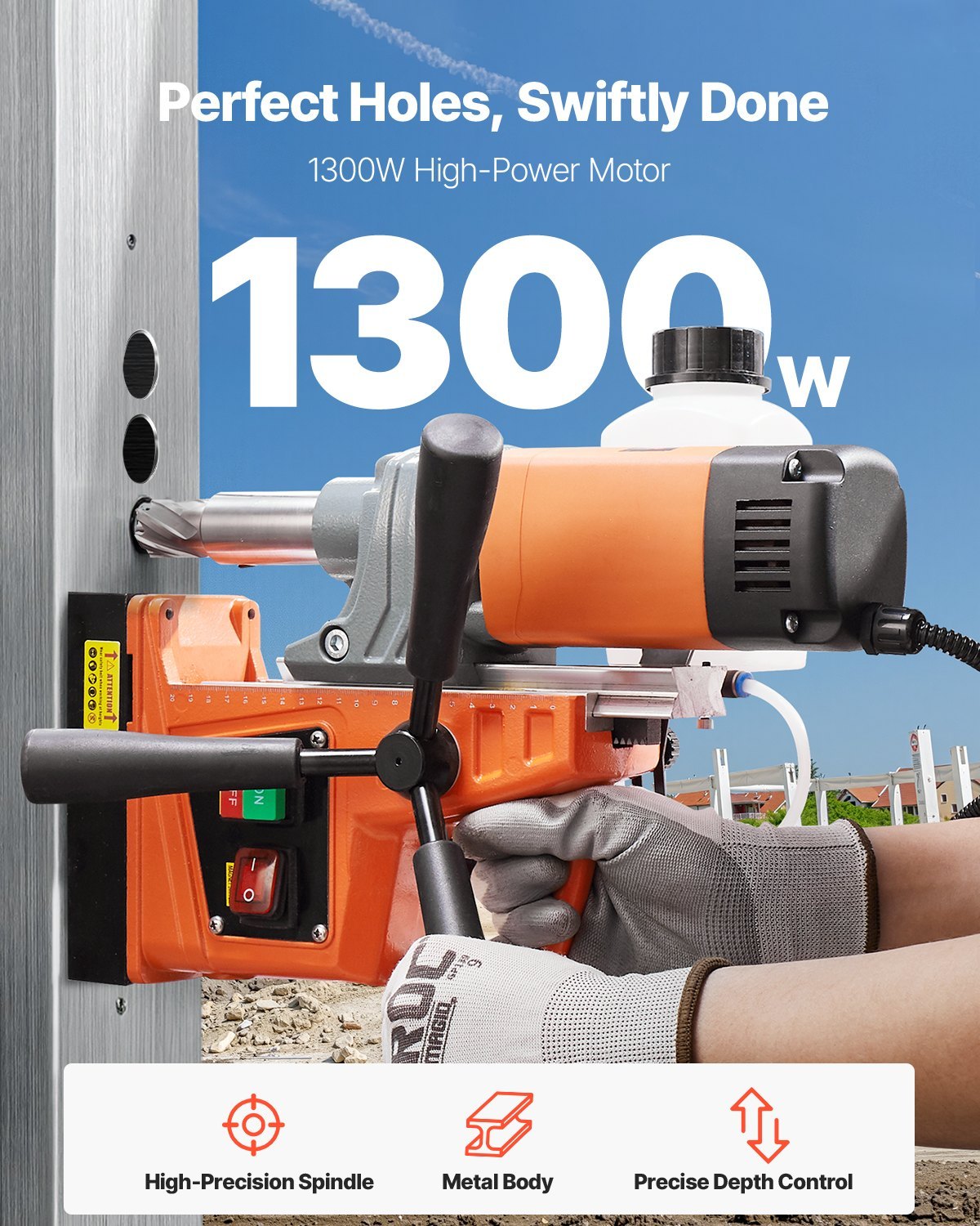 Magnetic Drill 1300W 2922lbf/13000N Portable Mag Drill Press 810RPM - Image 5