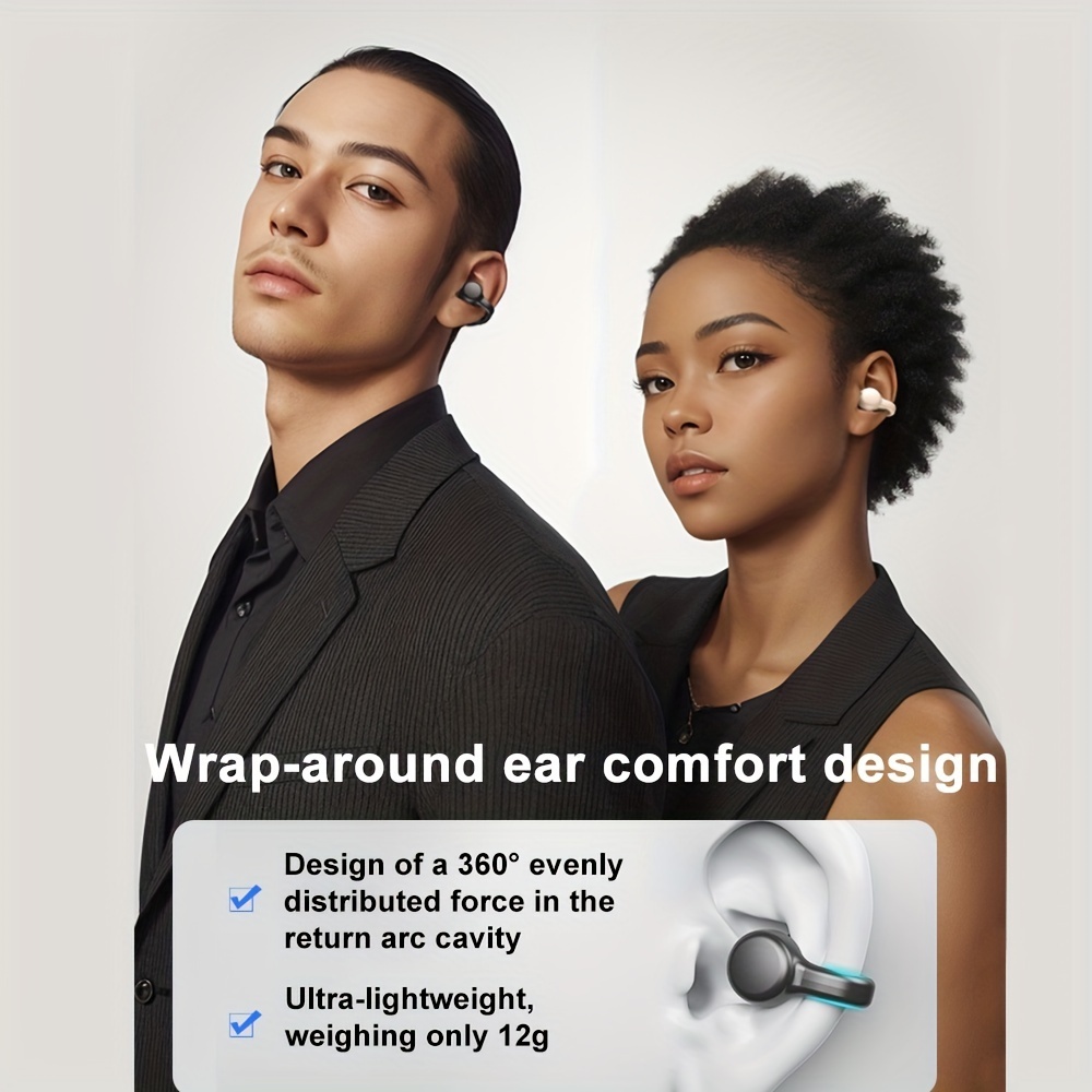 Wireless Open-back Headphones, Bluetooth Clip-on Earbuds, Sports Headphones, Ultra-lonoBattery Life, Unisex, Suitable For Everyday Wear, Christmas Gift, Birthday Gift. - Image 3