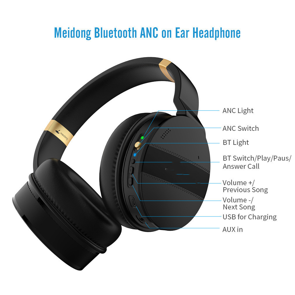 E8A Active Noise Cancelling Headset Computer Mobile Phone Heavy Bass Gaming Wireless Bluetooth Sports - Image 3
