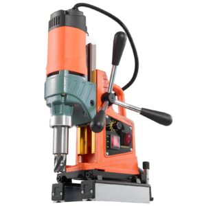 Magnetic Drill Press, 1400 W, 2 Inch Boring Diameter, 0-750 RPM Speed, Reversible Direction, Mag Drill Press With 11 Core Bits, Electric Drilling Machine For Industrial And Home Improvement