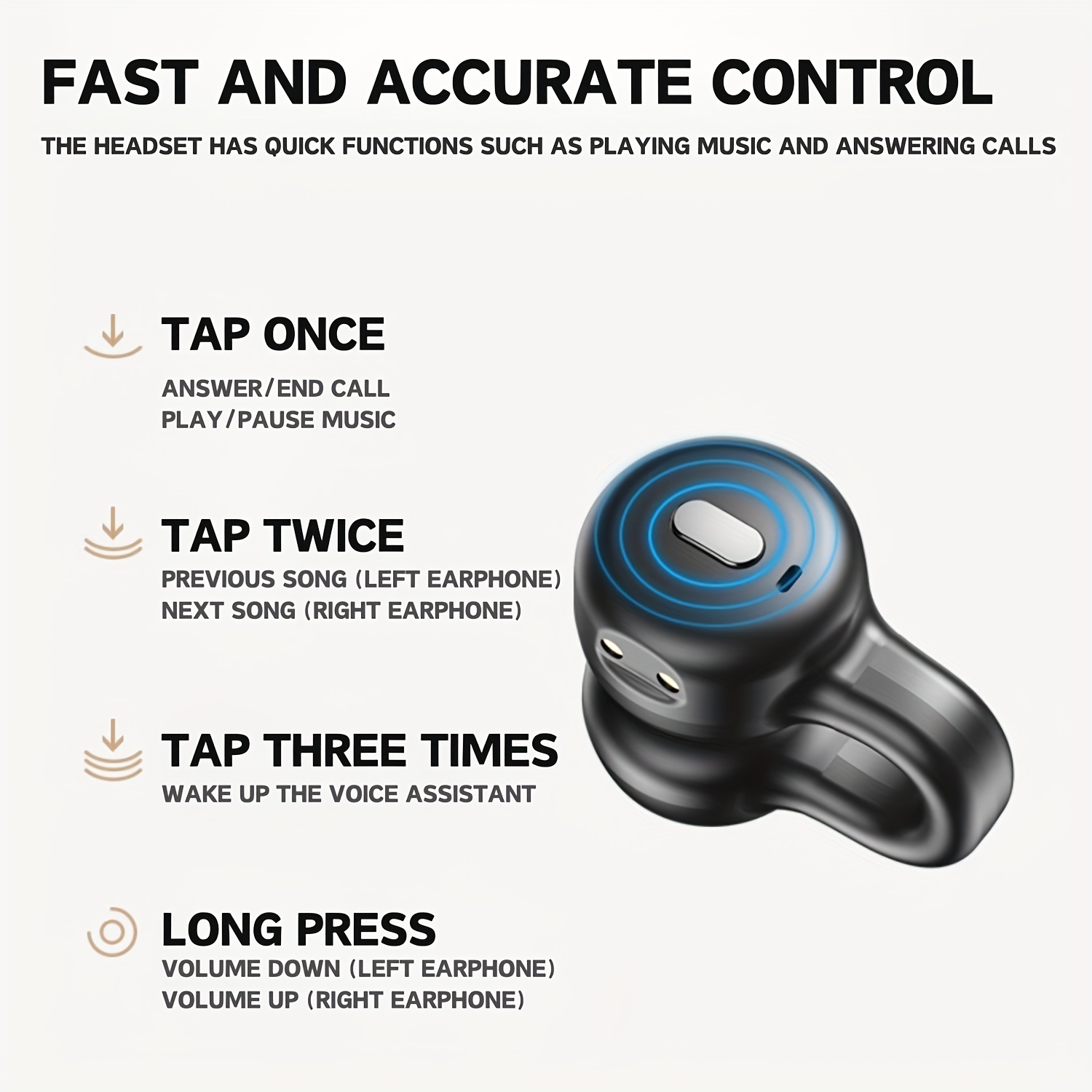 Wireless Open-back Headphones, Bluetooth Clip-on Earbuds, Sports Headphones, Ultra-lonoBattery Life, Unisex, Suitable For Everyday Wear, Christmas Gift, Birthday Gift. - Image 9