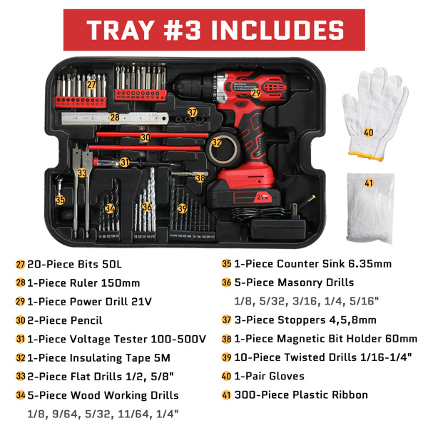 599 With 21v Drill Tool Set - Image 3